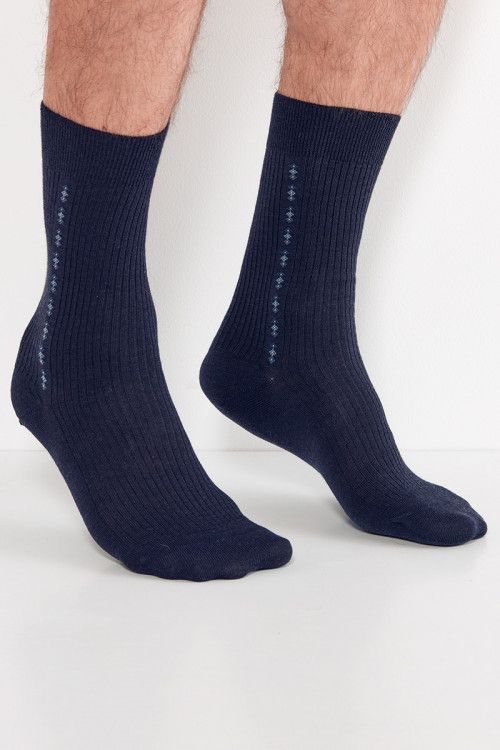 Mi-chaussettes en laine mélangée Made in France - 1 Monsieur Solfin | Fabriqué en France