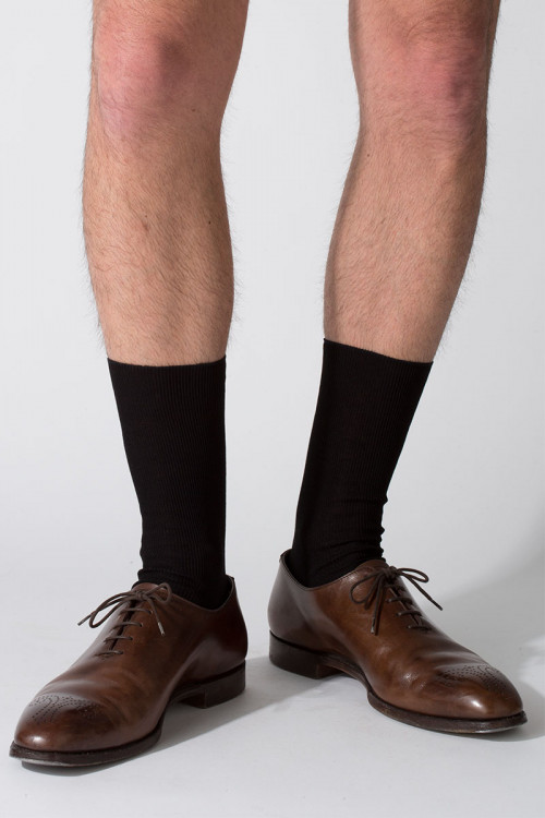 Mi-chaussettes fines en coton - 1 Monsieur Solfin | Fabriqué en France