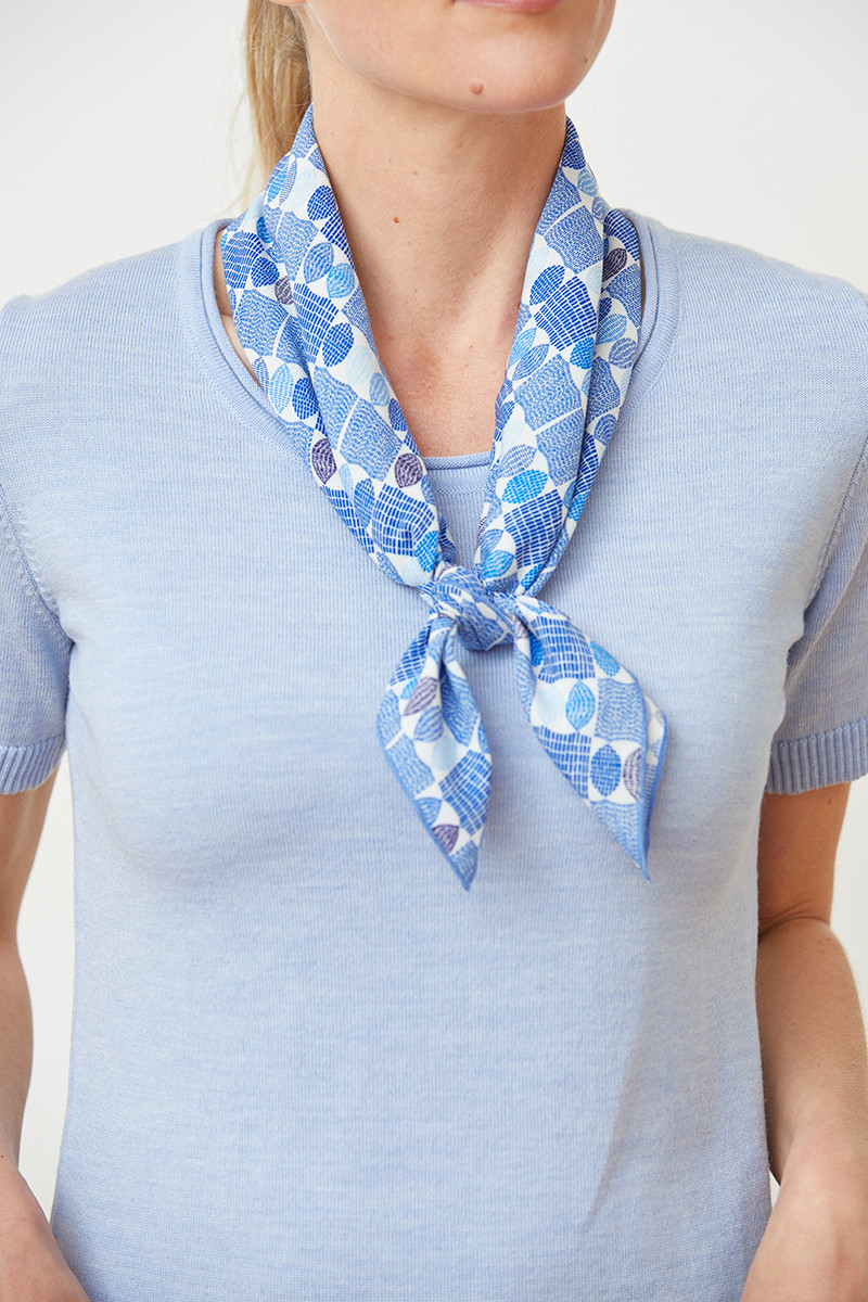 Foulard carré - 4 Monsieur Solfin | Fabriqué en France