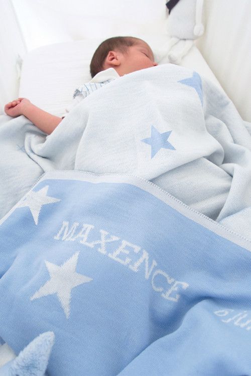 Plaid bébé étoiles laine - 1 Monsieur Solfin | Fabriqué en France