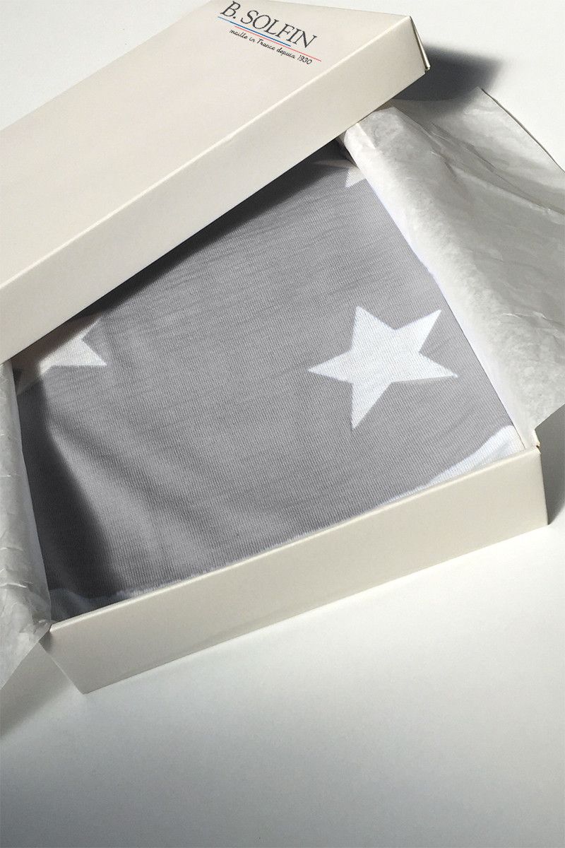 Plaid bébé étoiles laine - 6 Monsieur Solfin | Fabriqué en France