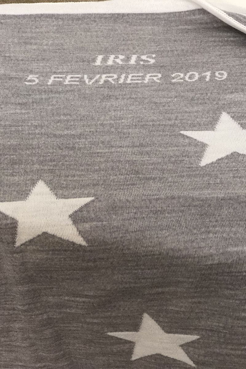 Plaid bébé étoiles laine - 7 Monsieur Solfin | Fabriqué en France