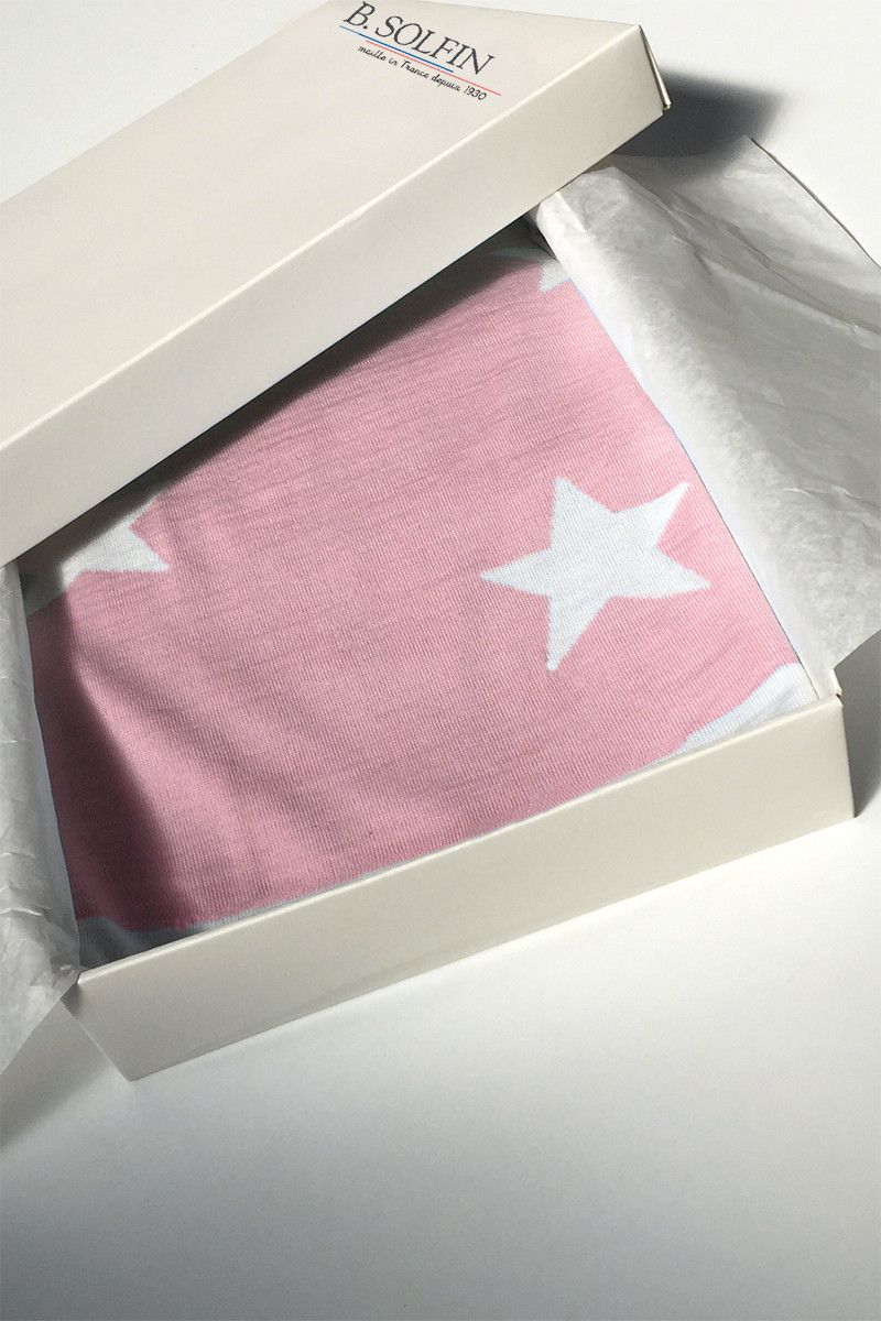 Plaid bébé étoiles laine - 9 Monsieur Solfin | Fabriqué en France