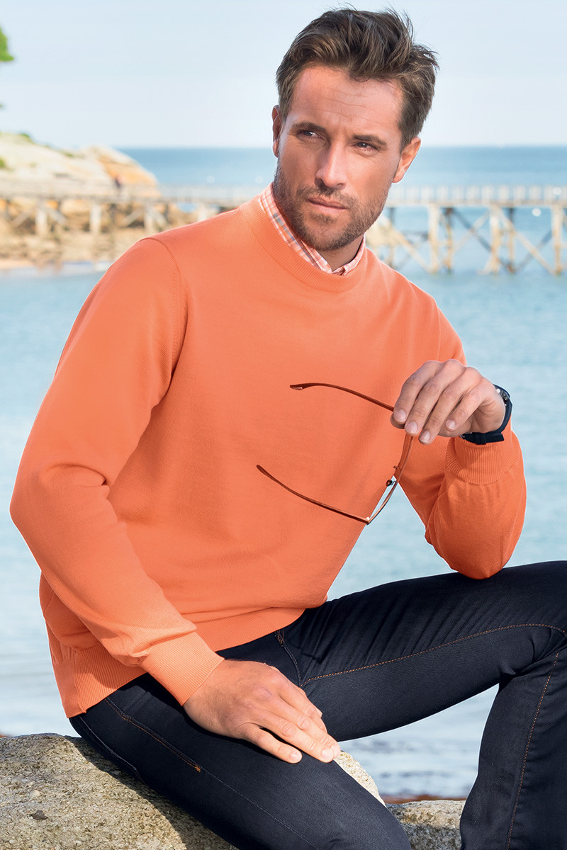 Pull  mérinos ras du cou - 3 Monsieur Solfin | Fabriqué en France