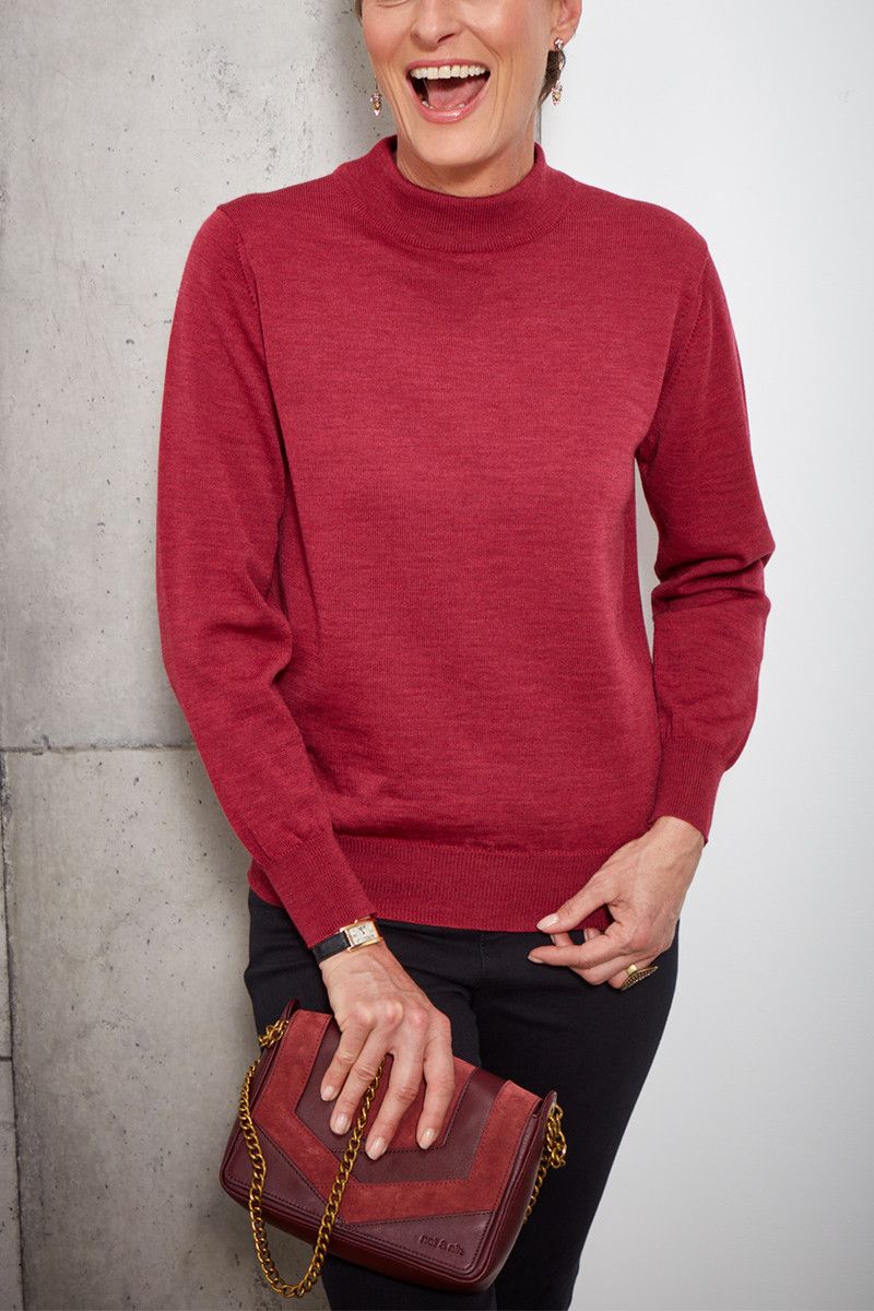 Pull col cheminée jersey fin - 6 Monsieur Solfin | Fabriqué en France