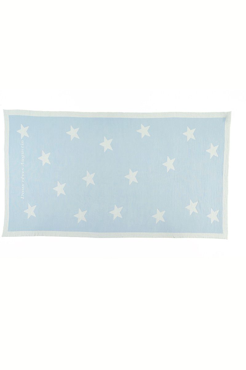Plaid bébé étoiles laine - 17 Monsieur Solfin | Fabriqué en France
