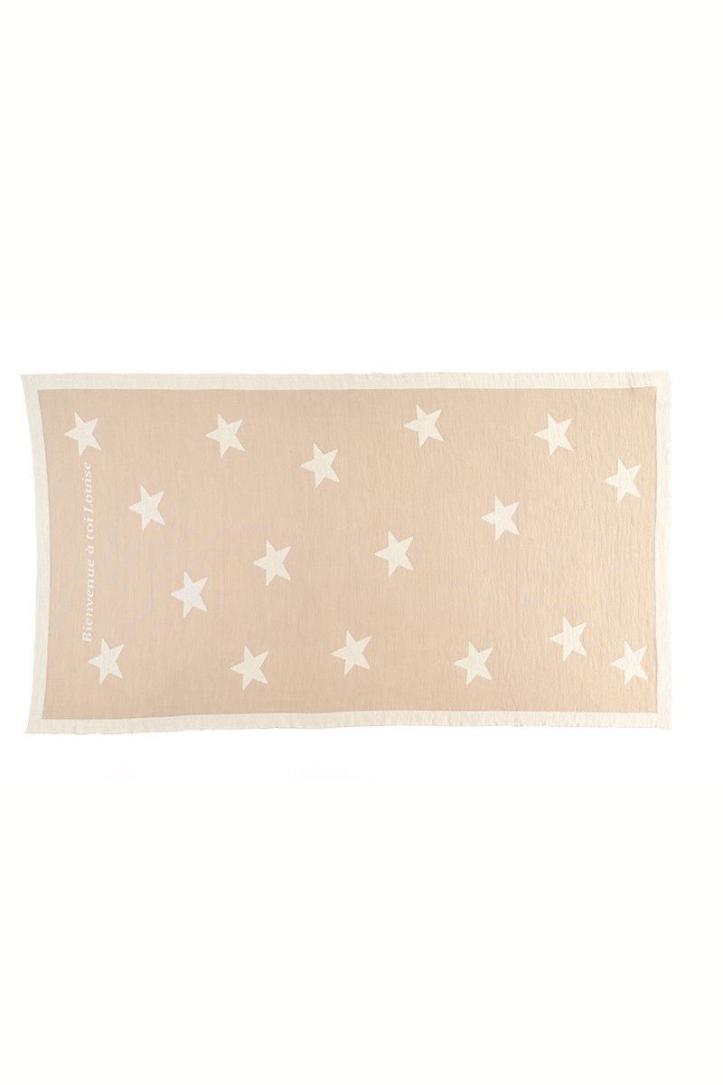 Plaid bébé étoiles laine - 18 Monsieur Solfin | Fabriqué en France