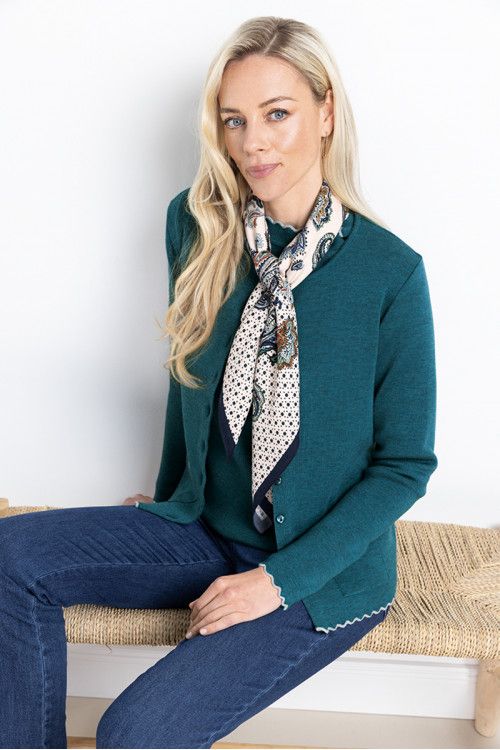 Foulard carré en viscose - 1 Monsieur Solfin | Fabriqué en France