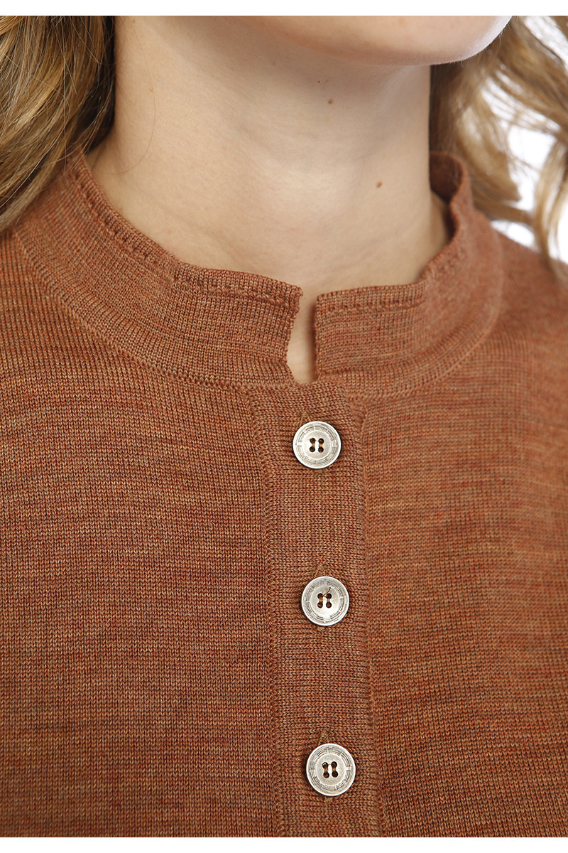 Pull laine fine mérinos femme col montant - 6 Monsieur Solfin | Fabriqué en France