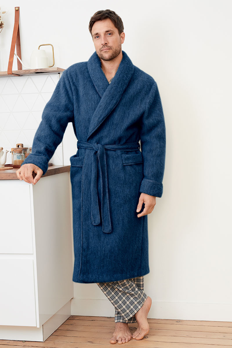 Robe de chambre en laine des Pyrénées - 1 Monsieur Solfin | Fabriqué en France