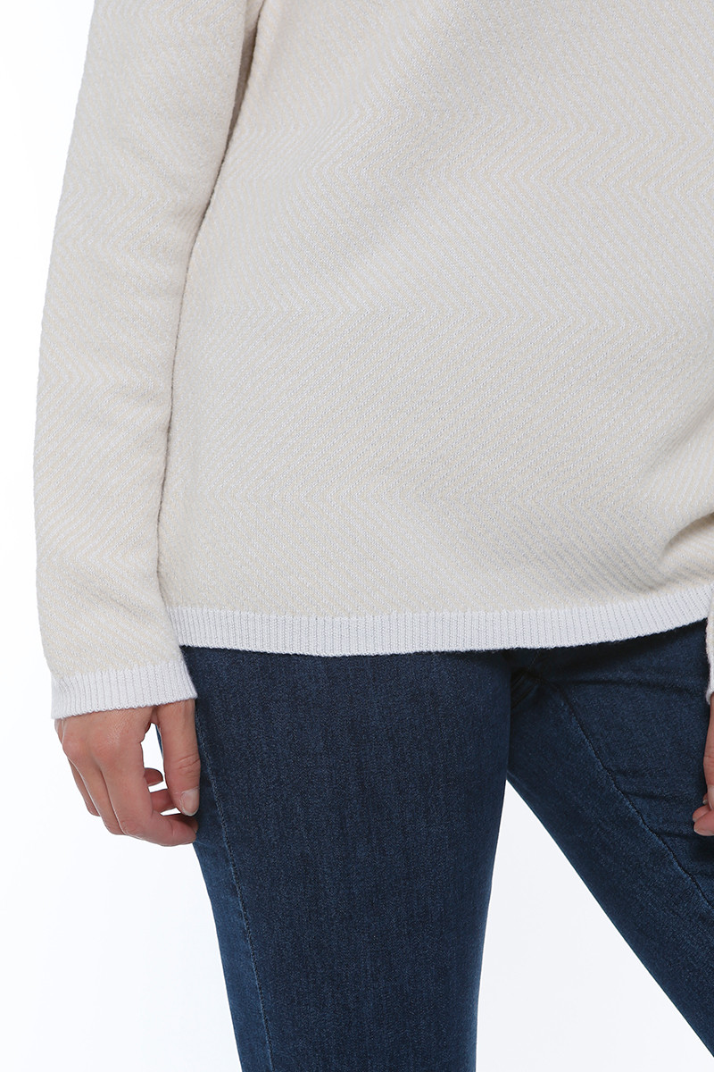 Pull en laine maille chevrons - 3 Monsieur Solfin | Fabriqué en France