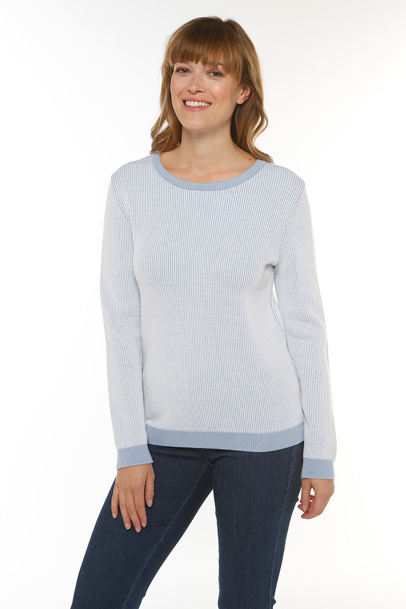 Pull maille anglaise brodé - 4 Monsieur Solfin | Fabriqué en France
