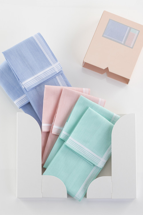 Coffret de 6 mouchoirs femme - 1 Monsieur Solfin | Fabriqué en France