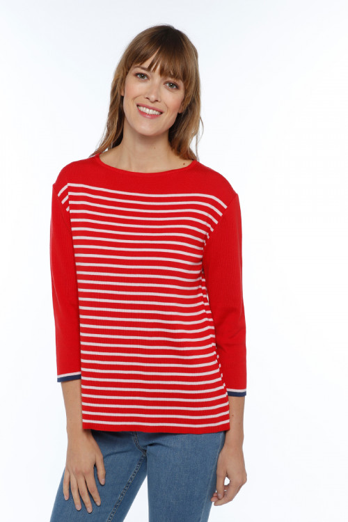 Pull marinière femme - 1 Monsieur Solfin | Fabriqué en France