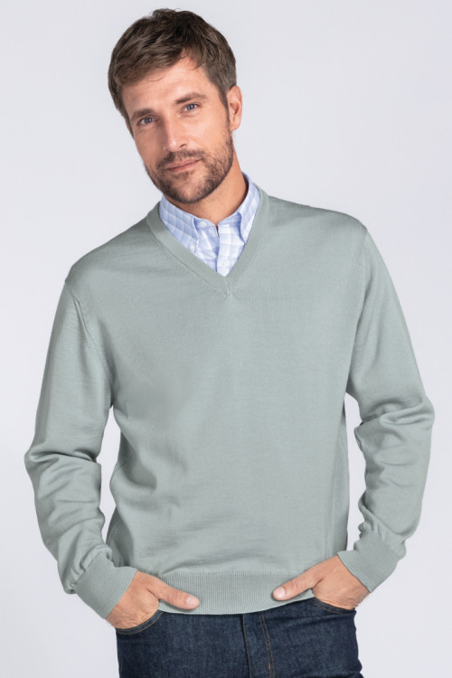 Pull homme encolure V - 1 Monsieur Solfin | Fabriqué en France