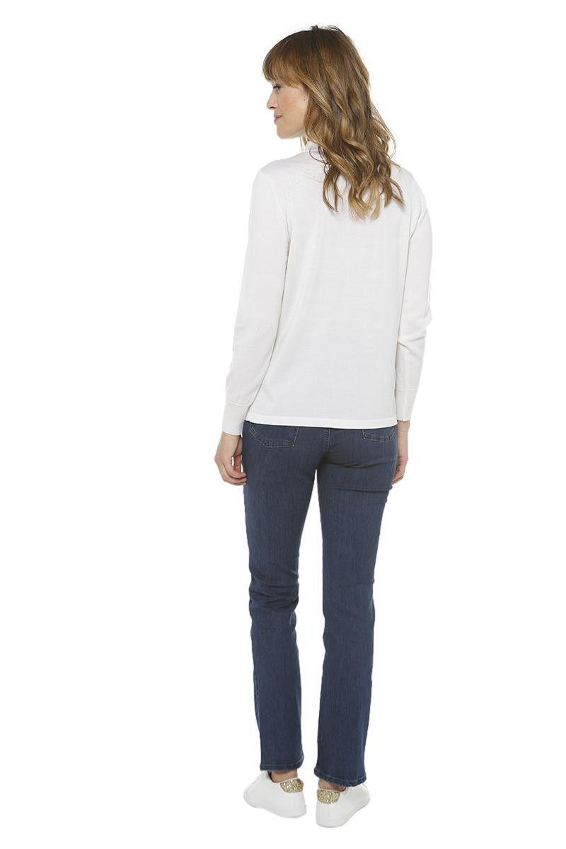 Pull laine fine mérinos femme col montant - 8 Monsieur Solfin | Fabriqué en France