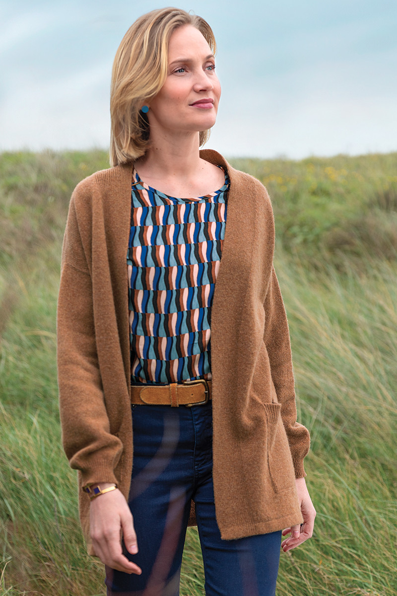 Gilet long en laine recyclée - 9 Monsieur Solfin | Fabriqué en France