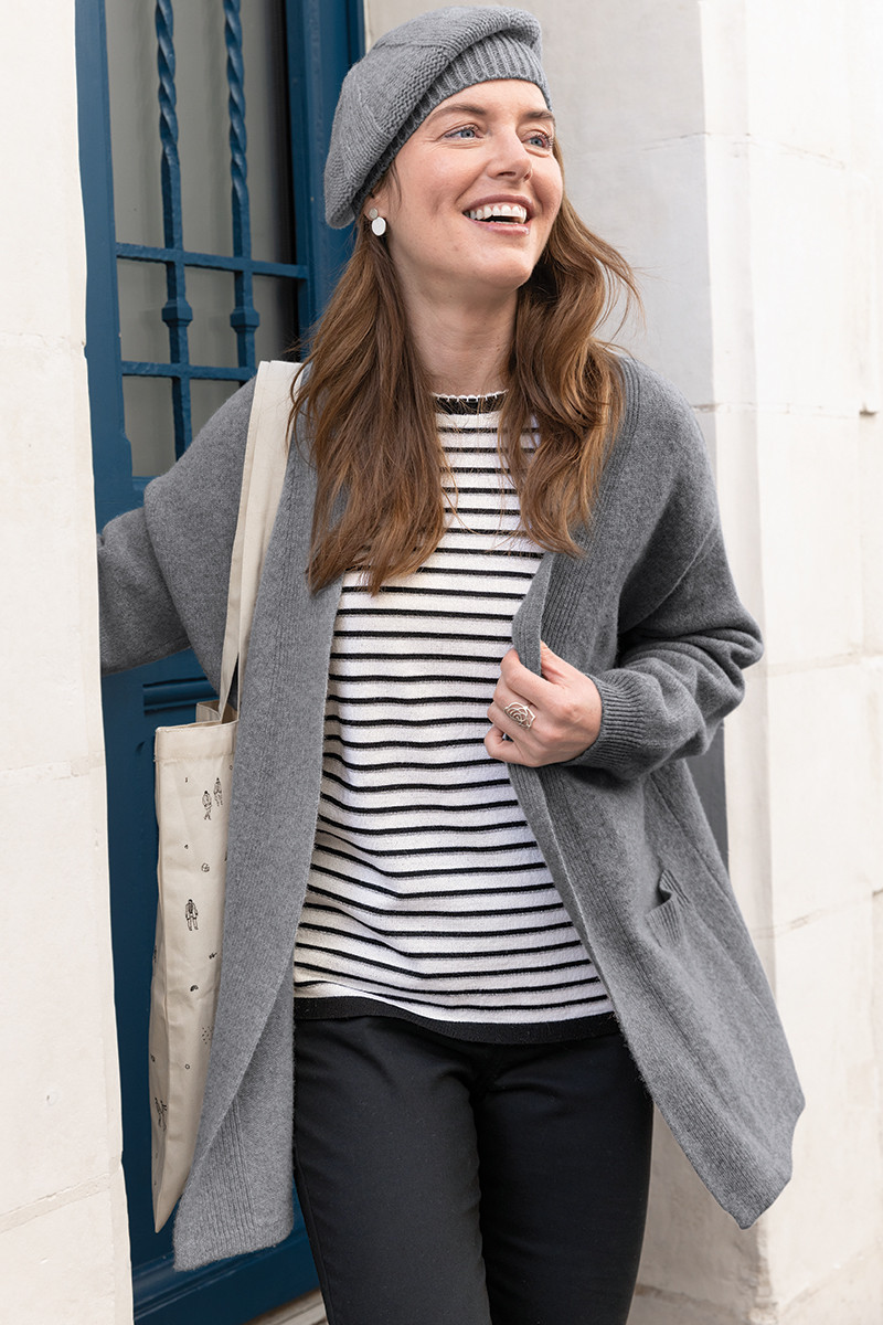 Gilet long en laine recyclée - 14 Monsieur Solfin | Fabriqué en France