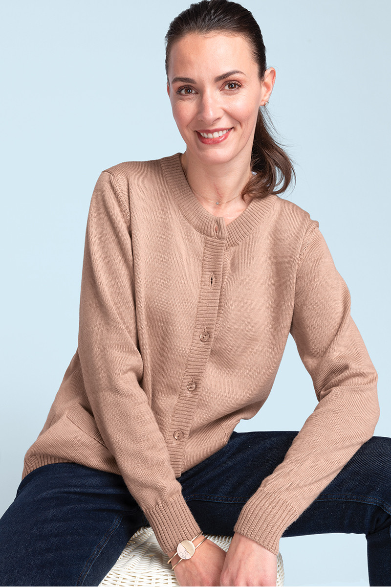 Cardigan en laine jersey épais - 4 Monsieur Solfin | Fabriqué en France