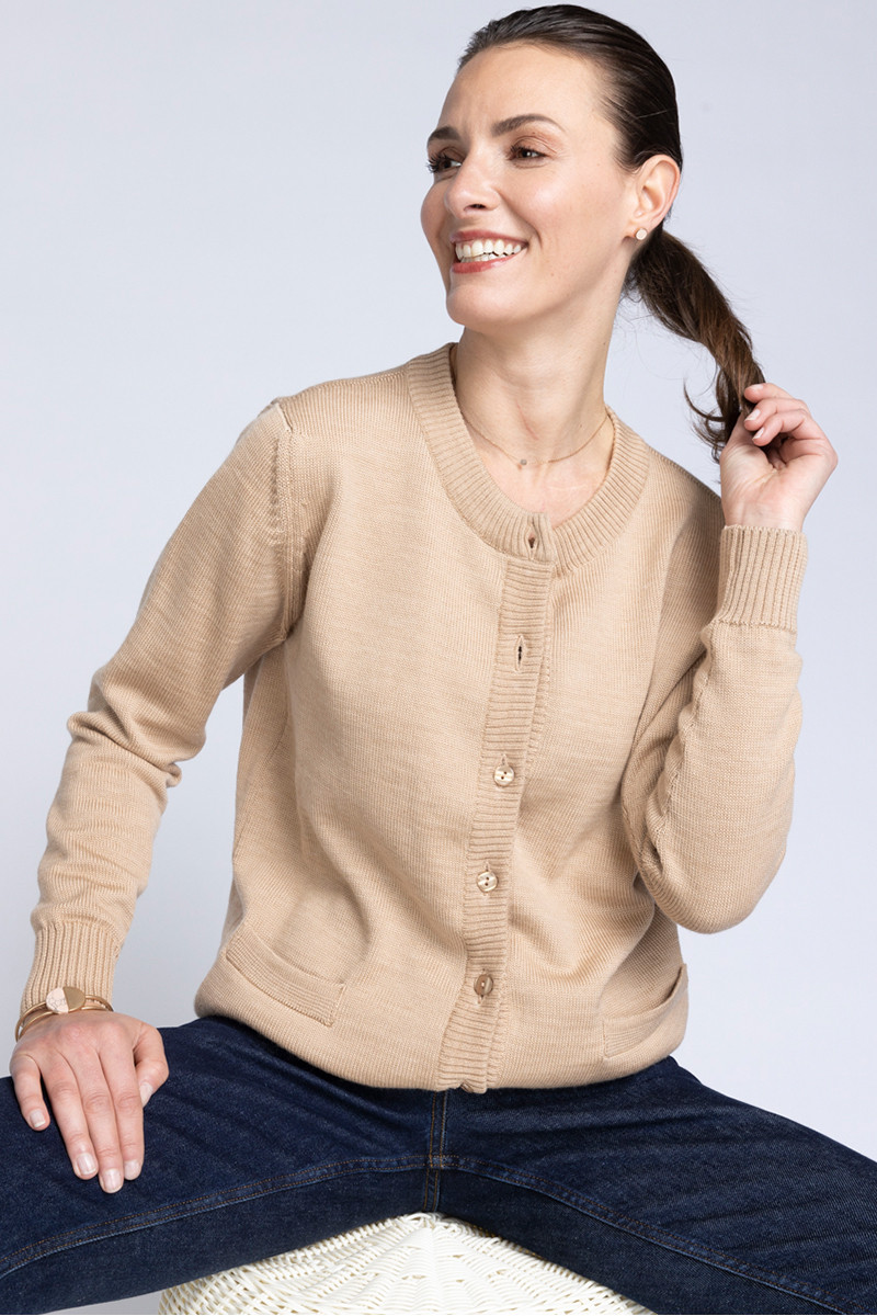 Cardigan en laine jersey épais - 6 Monsieur Solfin | Fabriqué en France