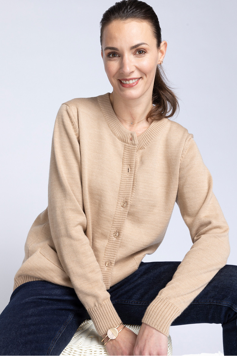 Cardigan en laine jersey épais - 7 Monsieur Solfin | Fabriqué en France