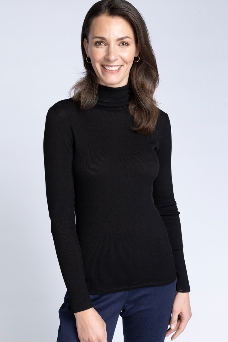 Pull col roulé laine et soie - 5 Monsieur Solfin | Fabriqué en France