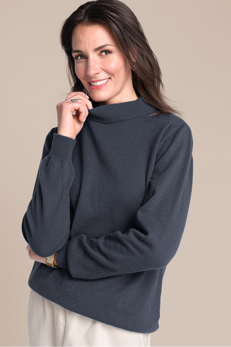 Pull col cheminee cachemire - 3 Monsieur Solfin | Fabriqué en France
