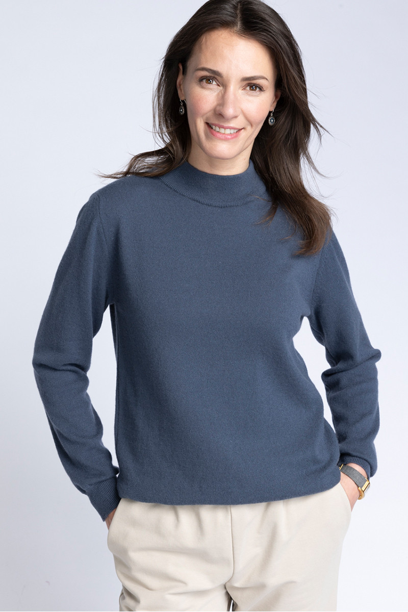 Pull col cheminee cachemire - 4 Monsieur Solfin | Fabriqué en France