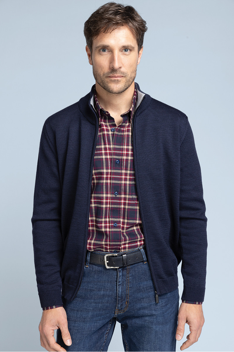 Gilet col camionneur - 1 Monsieur Solfin | Fabriqué en France