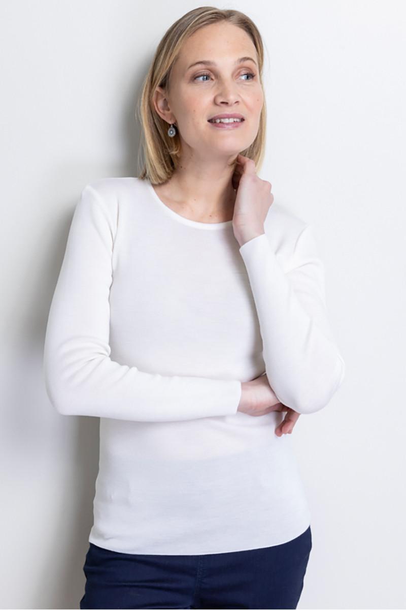 Tee-shirt laine manches longues - 5 Monsieur Solfin | Fabriqué en France
