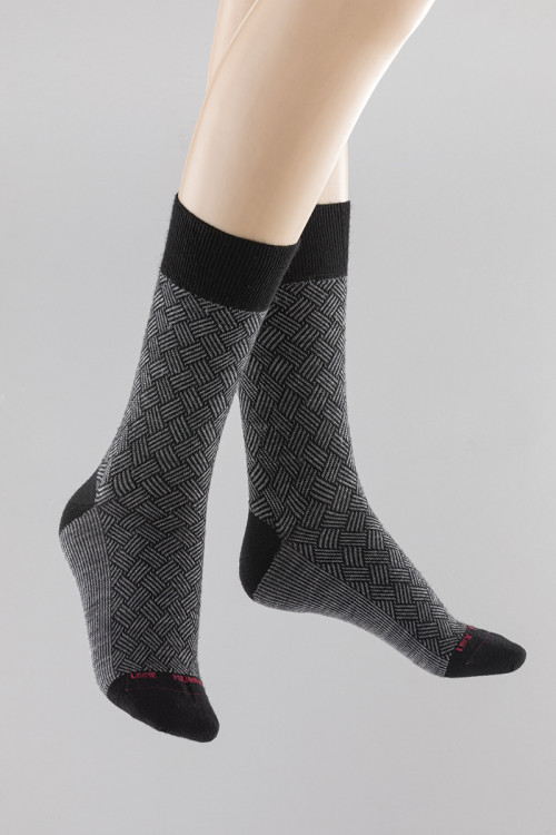 Mi-chaussettes mixtes jacquard - 1 Monsieur Solfin | Fabriqué en France 2