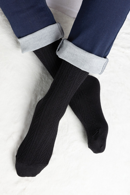 Mi-chaussettes mixtes en laine - 1 Monsieur Solfin | Fabriqué en France