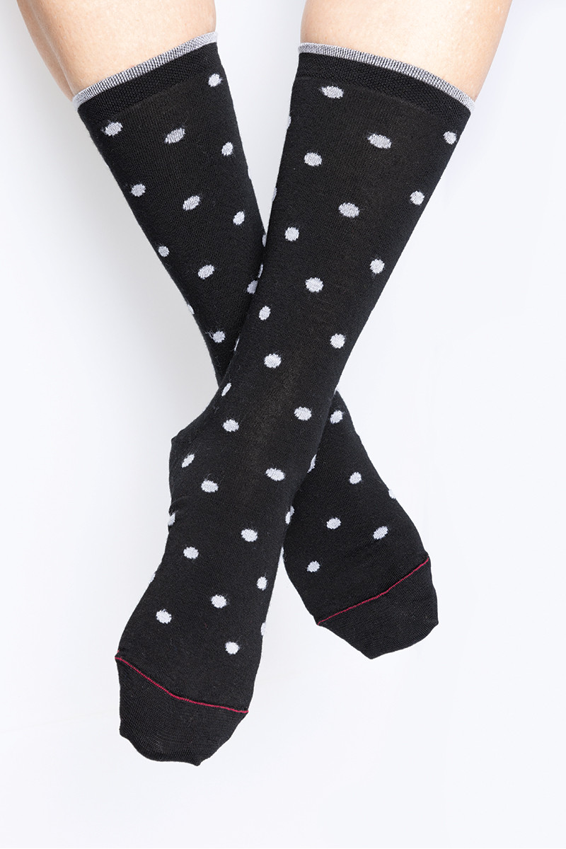 Mi-chaussettes mixtes à pois - 1 Monsieur Solfin | Fabriqué en France Mi-chaussettes mixtes à pois - 1 Monsieur Solfin | Fabriqué en France
