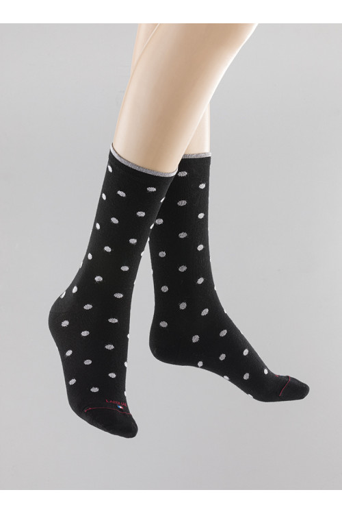 Mi-chaussettes mixtes à pois - 1 Monsieur Solfin | Fabriqué en France 2