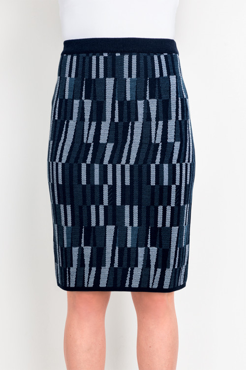 Jupe jacquard en laine - 1 Monsieur Solfin | Fabriqué en France