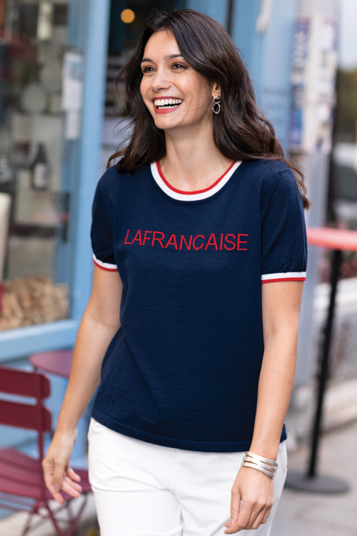 Pull fin en laine manches courtes - 1 Monsieur Solfin | Fabriqué en France