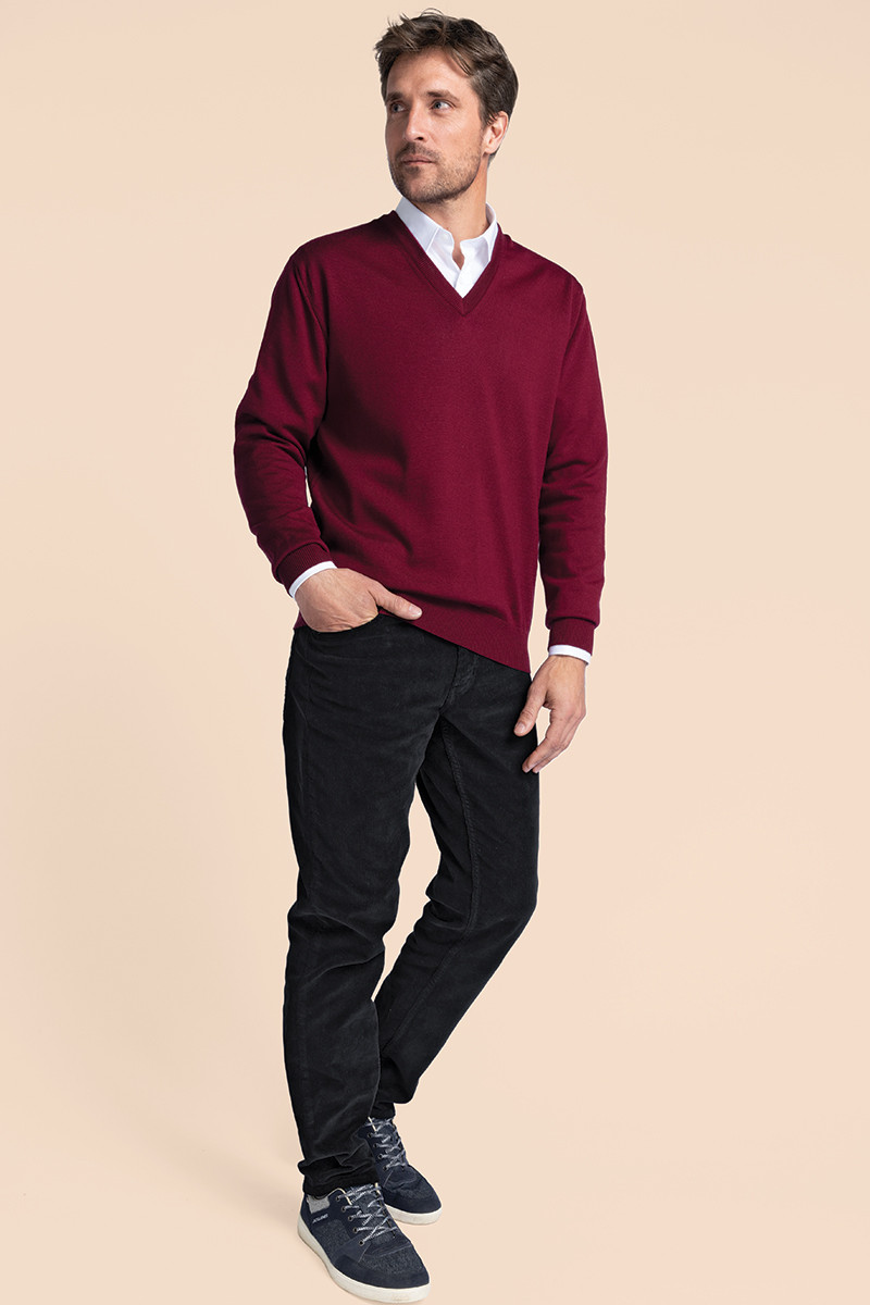 Pantalon velours coupe droite en coton - 1 Monsieur Solfin | Fabriqué en France
