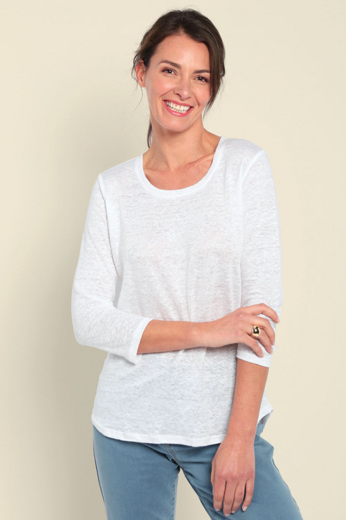 Le tee-shirt en lin manches 3/4 - 1 Monsieur Solfin | Fabriqué en France 2