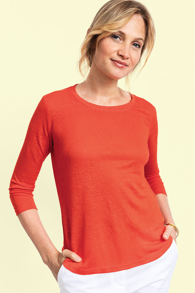 Le tee-shirt en lin manches 3/4 - 10 Monsieur Solfin | Fabriqué en France
