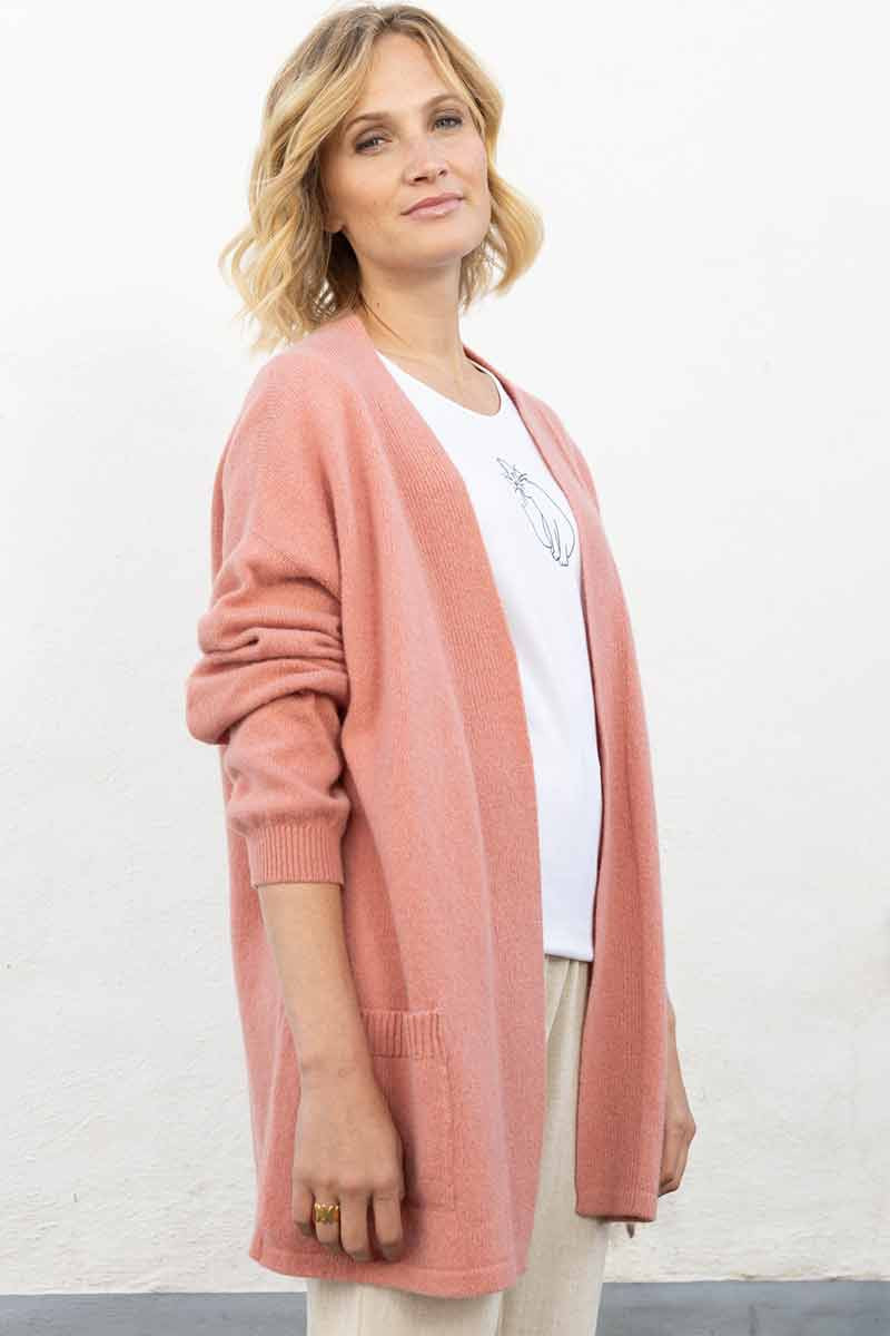 Gilet long en laine recyclée - 3 Monsieur Solfin | Fabriqué en France