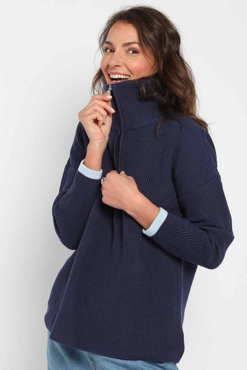 Pull col camionneur coton - 1 Monsieur Solfin | Fabriqué en France 2