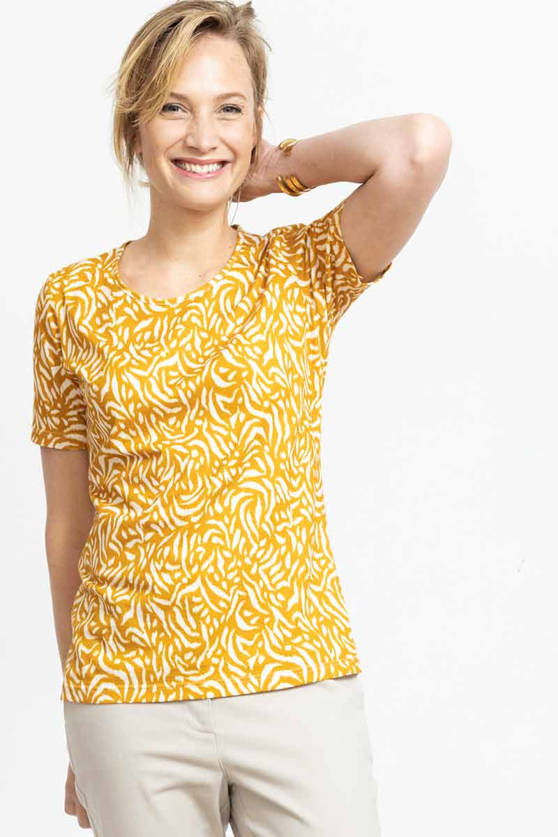 Tee-shirt en coton à motif corail - 3 Monsieur Solfin | Fabriqué en France