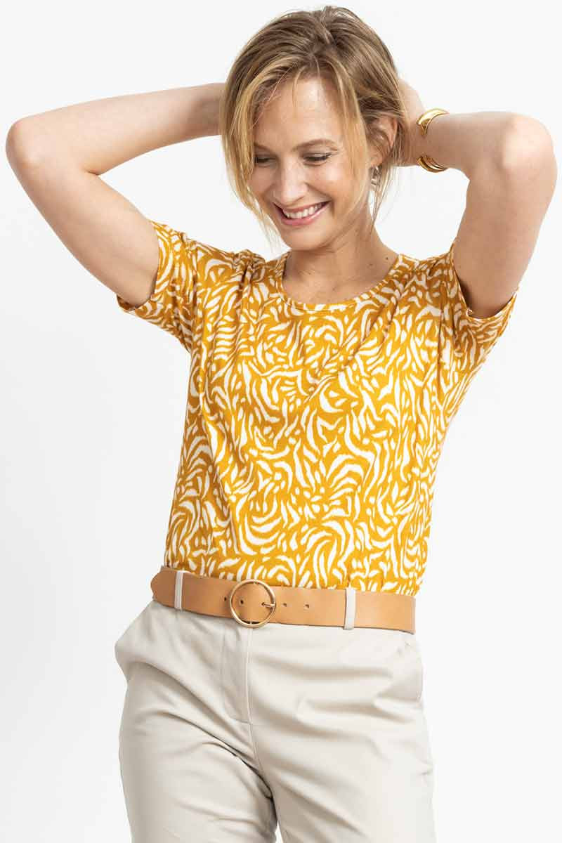 Tee-shirt en coton à motif corail - 5 Monsieur Solfin | Fabriqué en France