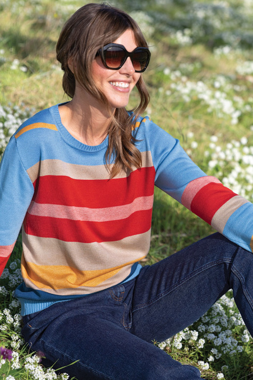 Pull en laine rayé - 1 Monsieur Solfin | Fabriqué en France