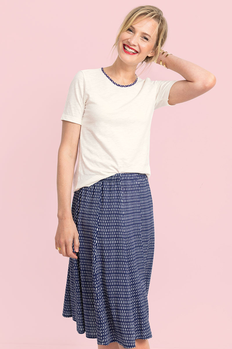 Jupe à panneaux en viscose - 4 Monsieur Solfin | Fabriqué en France