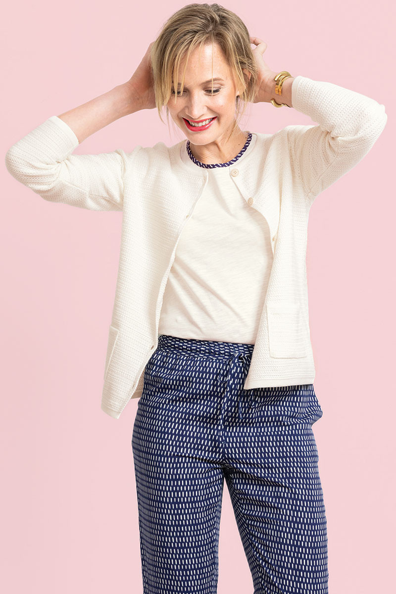 Cardigan en coton col rond - 1 Monsieur Solfin | Fabriqué en France