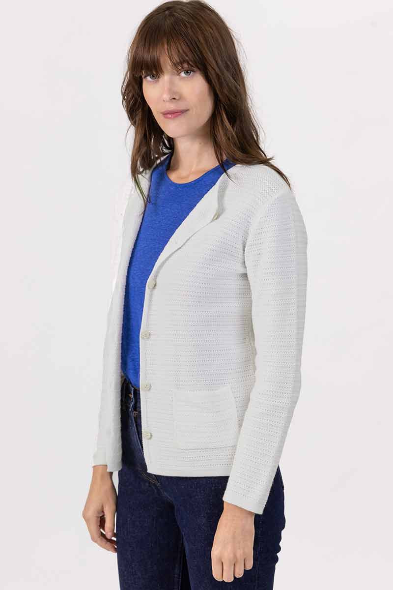 Cardigan en coton col rond - 6 Monsieur Solfin | Fabriqué en France