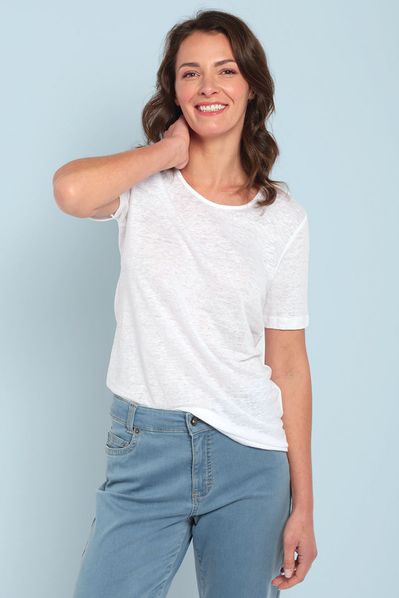 Tee-shirt manches courtes en lin - 1 Monsieur Solfin | Fabriqué en France Tee-shirt manches courtes en lin - 1 Monsieur Solfin | Fabriqué en France