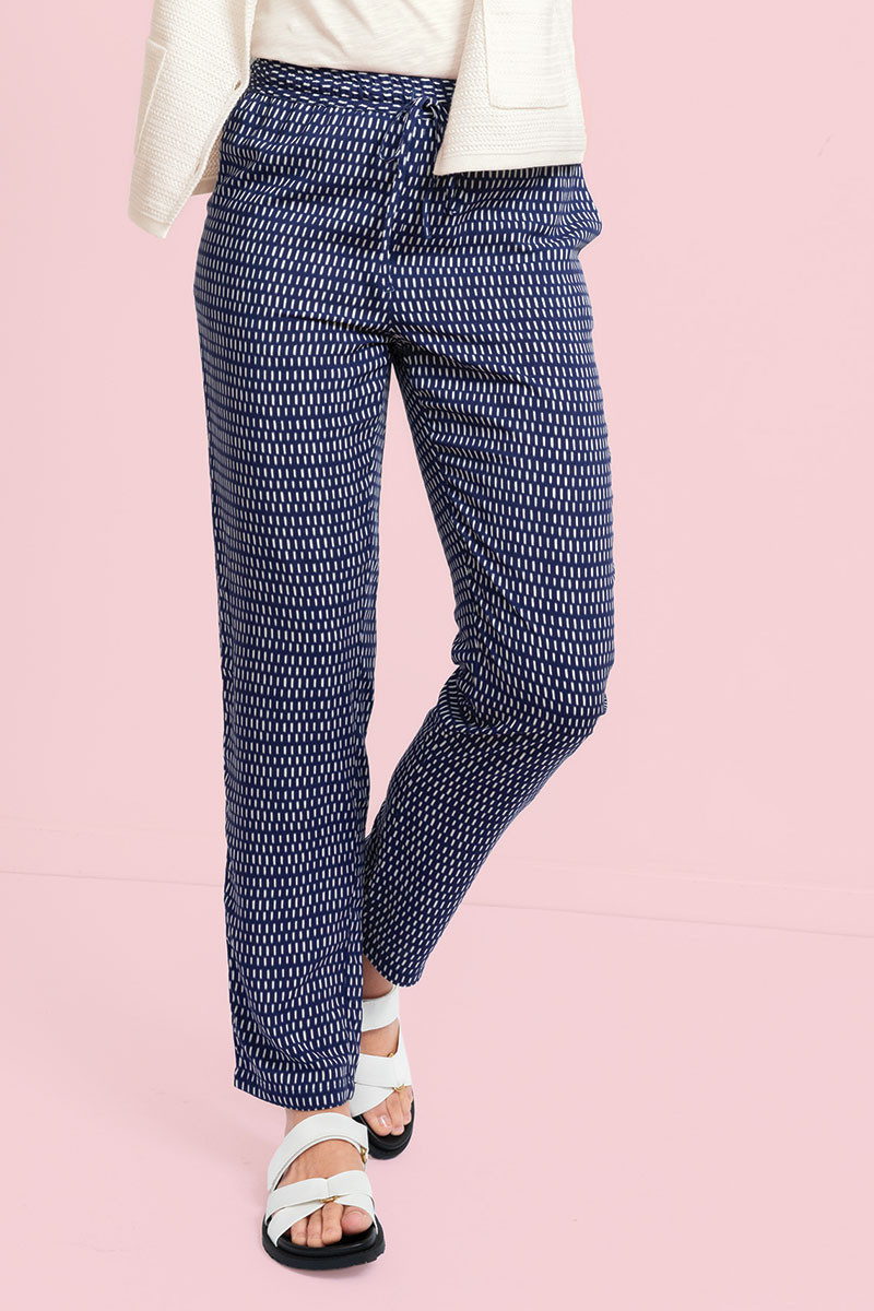 Pantalon imprimé en viscose - 3 Monsieur Solfin | Fabriqué en France