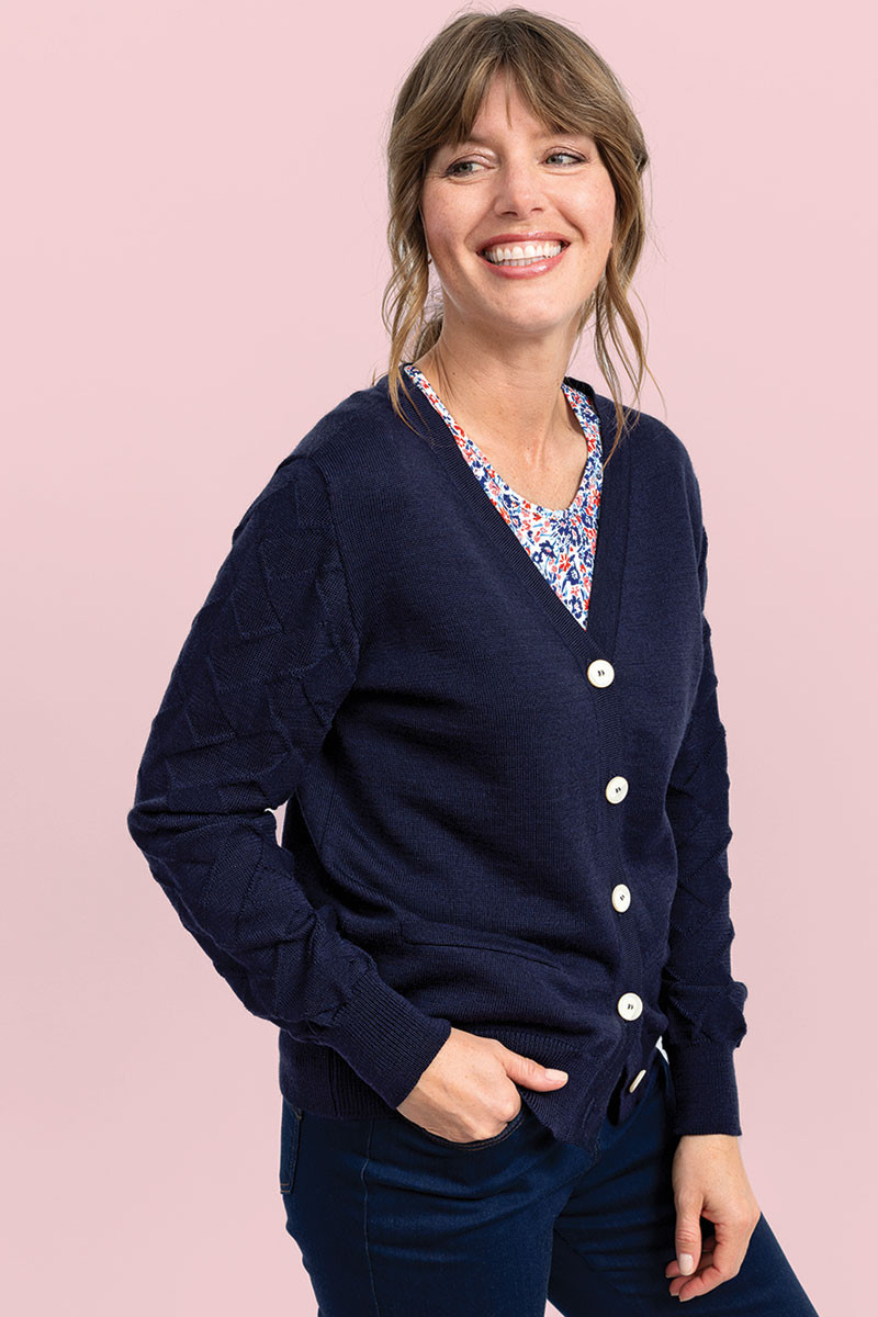 Gilet col V en laine - 2 Monsieur Solfin | Fabriqué en France